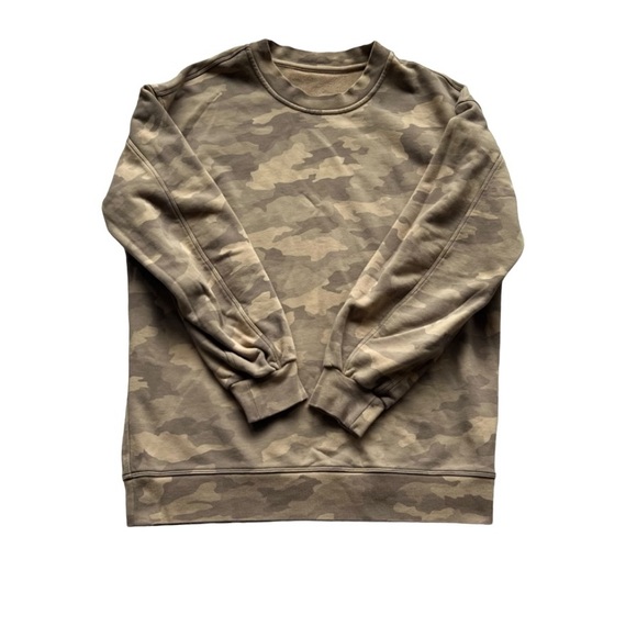 Lululemon Perfectly Oversized Crew Heritage 365 Camo Beige Multi Size M - Picture 7 of 11